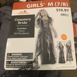 Cemetery Bride Girls Size M7/8 Halloween Costume